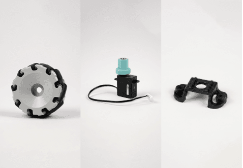 Roue, moteur et suspension — pièces injection plastique